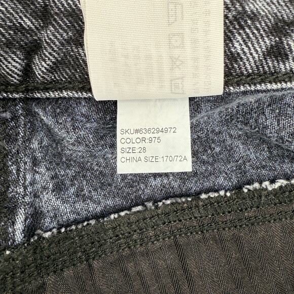 Abercrombie & Fitch Natural Rise Black Denim Skirt Button Front Size 28 / 6 - Picture 6 of 7